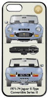 Jaguar E type V12 S3 Convertible (Hard Top) 1971-74 Phone Cover Vertical